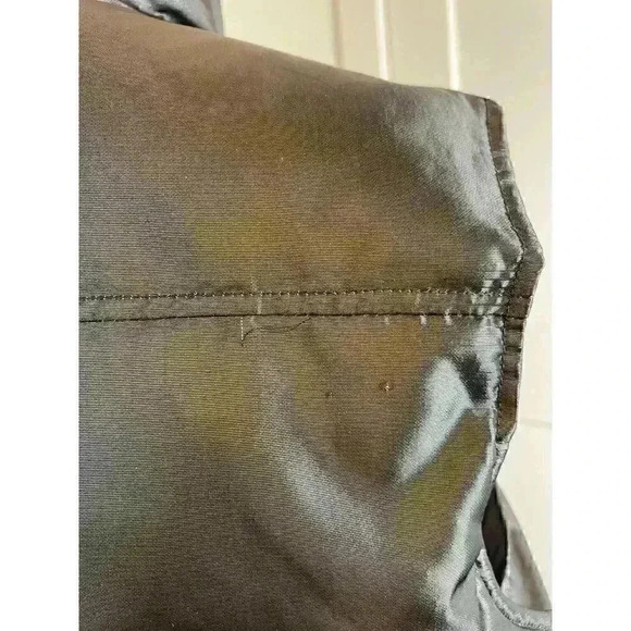 Lands' End Down Feather Puffer Vest Shiny Gray Full Zip Women's Size M - Picture 6 of 16